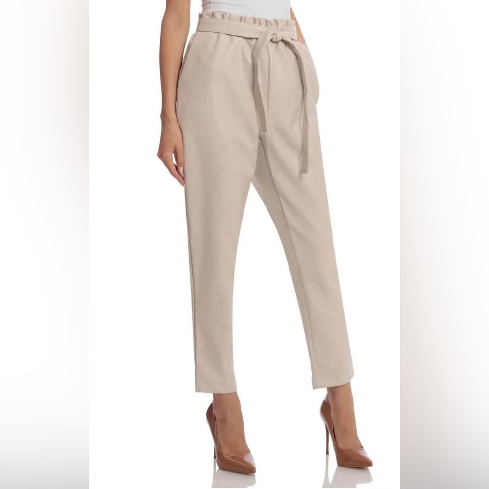 Bagatelle Belted Paperbag Waist Pants Very Comfortable , Size L Fits Also XL